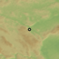 Shaded relief of the 51 km around Podturn pri Dol. Toplicah, drawn from the GMTED2010 grid