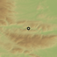 Shaded relief of the 51 km around Podvelka, drawn from the GMTED2010 grid