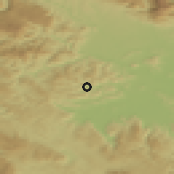 Shaded relief of the 51 km around Polhov Gradec, drawn from the GMTED2010 grid