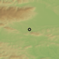Shaded relief of the 51 km around Poljčane, drawn from the GMTED2010 grid