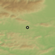 Shaded relief of the 51 km around Ponikva, drawn from the GMTED2010 grid
