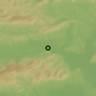Shaded relief of the 51 km around Brežice, drawn from the GMTED2010 grid
