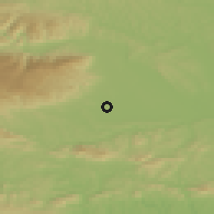 Shaded relief of the 51 km around Pragersko, drawn from the GMTED2010 grid