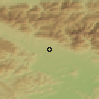 Shaded relief of the 51 km around Predoslje, drawn from the GMTED2010 grid