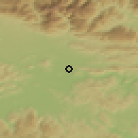 Shaded relief of the 51 km around Prelog, drawn from the GMTED2010 grid