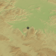 Shaded relief of the 51 km around Preserje, drawn from the GMTED2010 grid