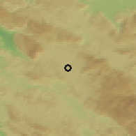 Shaded relief of the 51 km around Prestranek, drawn from the GMTED2010 grid