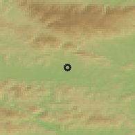 Shaded relief of the 51 km around Arclin, drawn from the GMTED2010 grid