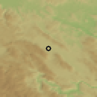Shaded relief of the 51 km around Prigorica, drawn from the GMTED2010 grid
