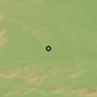 Shaded relief of the 51 km around Ptuj, drawn from the GMTED2010 grid