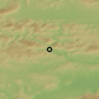Shaded relief of the 51 km around Radeče, drawn from the GMTED2010 grid