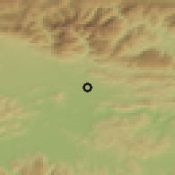 Shaded relief of the 51 km around Radomlje, drawn from the GMTED2010 grid