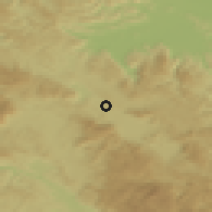 Shaded relief of the 51 km around Rakek, drawn from the GMTED2010 grid