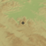 Shaded relief of the 51 km around Rakitna, drawn from the GMTED2010 grid