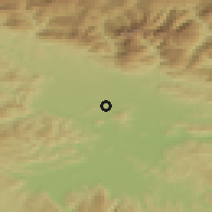 Shaded relief of the 51 km around Repnje, drawn from the GMTED2010 grid