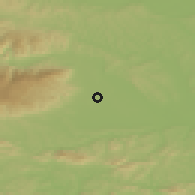 Shaded relief of the 51 km around Brezula, drawn from the GMTED2010 grid