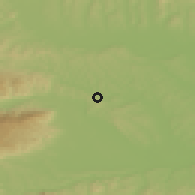 Shaded relief of the 51 km around Ruperče, drawn from the GMTED2010 grid