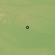 Shaded relief of the 51 km around Sebeborci, drawn from the GMTED2010 grid