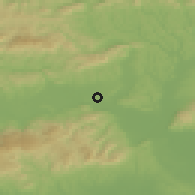 Shaded relief of the 51 km around Sela pri Dobovi, drawn from the GMTED2010 grid