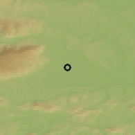Shaded relief of the 51 km around Brunšvik, drawn from the GMTED2010 grid
