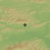 Shaded relief of the 51 km around Senovo, drawn from the GMTED2010 grid