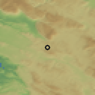 Shaded relief of the 51 km around Senožeče, drawn from the GMTED2010 grid