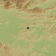 Shaded relief of the 51 km around Senožeti, drawn from the GMTED2010 grid