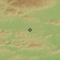 Shaded relief of the 51 km around Šentjur, drawn from the GMTED2010 grid