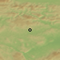Shaded relief of the 51 km around Šentrupert, drawn from the GMTED2010 grid