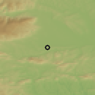 Shaded relief of the 51 km around Sestrže, drawn from the GMTED2010 grid