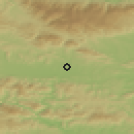 Shaded relief of the 51 km around Škofja vas, drawn from the GMTED2010 grid