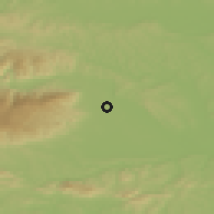 Shaded relief of the 51 km around Skoke, drawn from the GMTED2010 grid