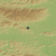 Shaded relief of the 51 km around Slovenske Konjice, drawn from the GMTED2010 grid