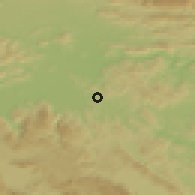 Shaded relief of the 51 km around Šmarje - Sap, drawn from the GMTED2010 grid