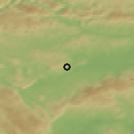 Shaded relief of the 51 km around Šmarješke Toplice, drawn from the GMTED2010 grid