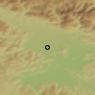 Shaded relief of the 51 km around Smlednik, drawn from the GMTED2010 grid