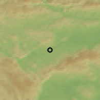 Shaded relief of the 51 km around Smolenja vas, drawn from the GMTED2010 grid