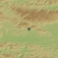 Shaded relief of the 51 km around Socka, drawn from the GMTED2010 grid