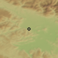 Shaded relief of the 51 km around Sora, drawn from the GMTED2010 grid