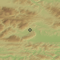 Shaded relief of the 51 km around Šoštanj, drawn from the GMTED2010 grid