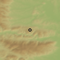 Shaded relief of the 51 km around Spodnja Kapla, drawn from the GMTED2010 grid