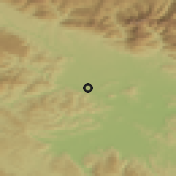 Shaded relief of the 51 km around Spodnja Senica, drawn from the GMTED2010 grid