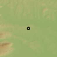 Shaded relief of the 51 km around Spodnja Velka, drawn from the GMTED2010 grid