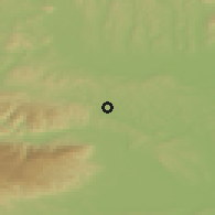 Shaded relief of the 51 km around Spodnje Dobrenje, drawn from the GMTED2010 grid