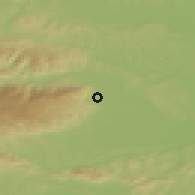 Shaded relief of the 51 km around Spodnje Hoče, drawn from the GMTED2010 grid