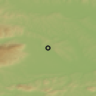 Shaded relief of the 51 km around Spodnji Duplek, drawn from the GMTED2010 grid