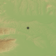 Shaded relief of the 51 km around Spodnji Jakobski Dol, drawn from the GMTED2010 grid