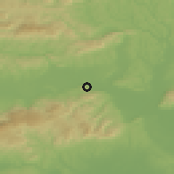 Shaded relief of the 51 km around Čatež ob Savi, drawn from the GMTED2010 grid