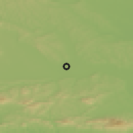 Shaded relief of the 51 km around Spuhlja, drawn from the GMTED2010 grid