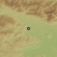 Shaded relief of the 51 km around Srednje Bitnje, drawn from the GMTED2010 grid